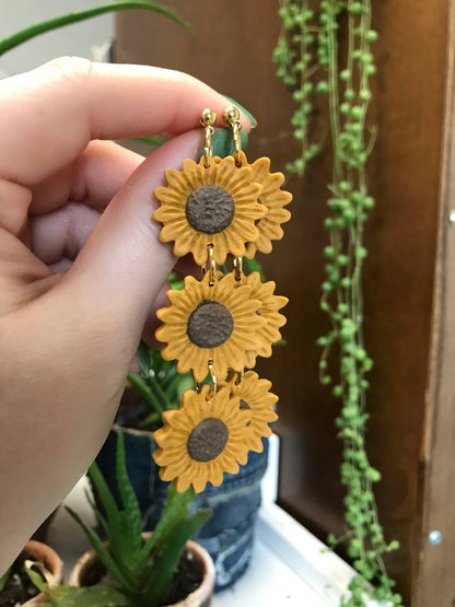 Sunflower Dangle Earrings