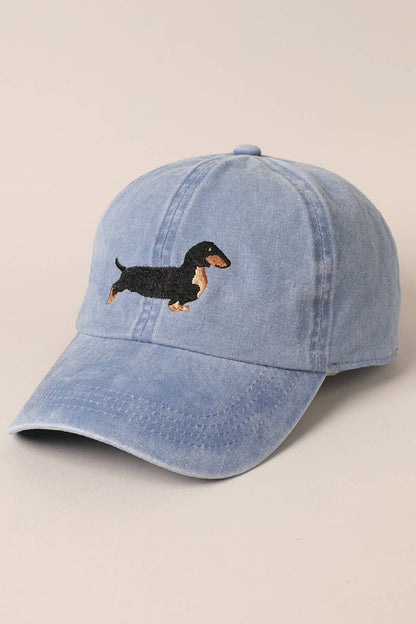 Dachshund Embroidered Baseball Dad Cap