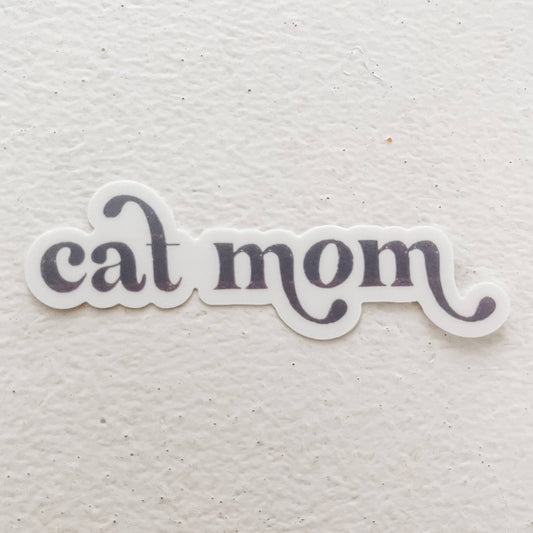 Cat Mom Vinyl Sticker