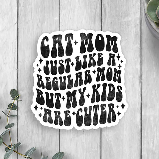 Cat Mom Vinyl Sticker