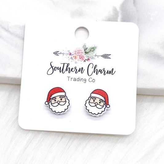 Santa Acrylic Christmas Studs