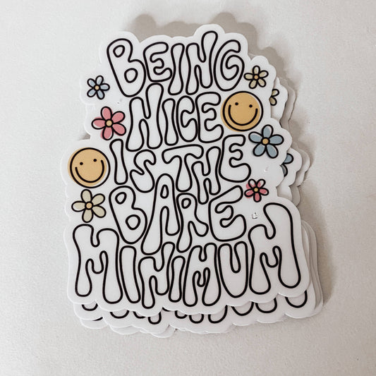 Bare Minimum Vinyl Sticker