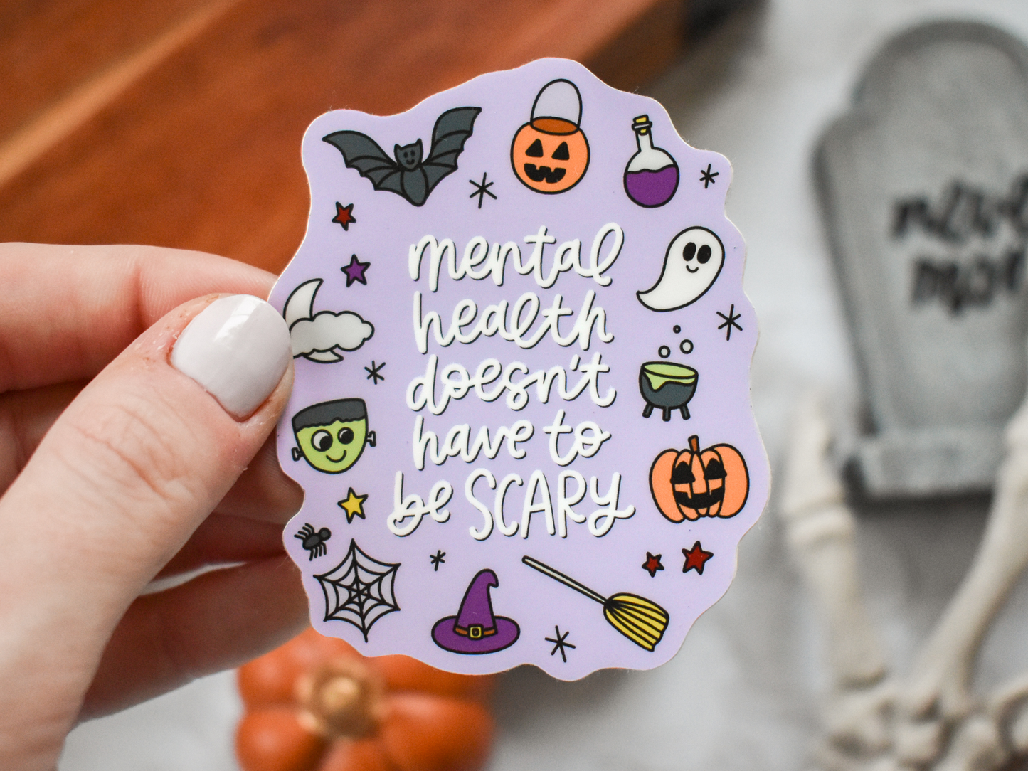 Mental Health Halloween Sticker