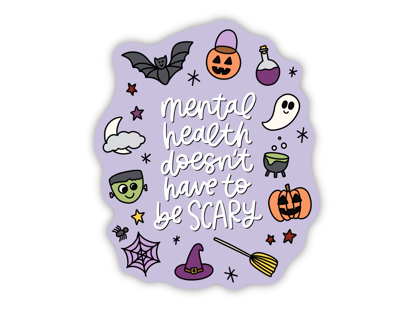 Mental Health Halloween Sticker