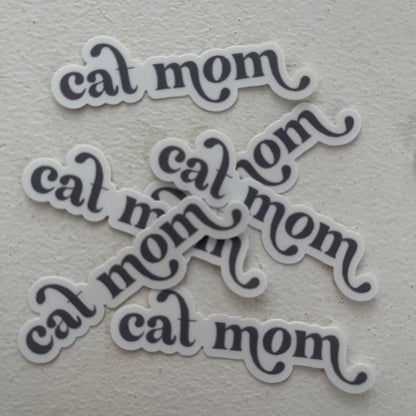 Cat Mom Vinyl Sticker