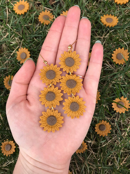 Sunflower Dangle Earrings