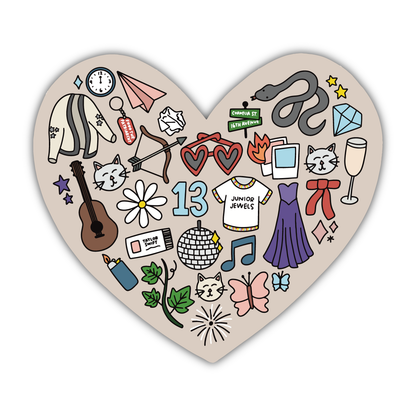 Swiftie Heart Sticker