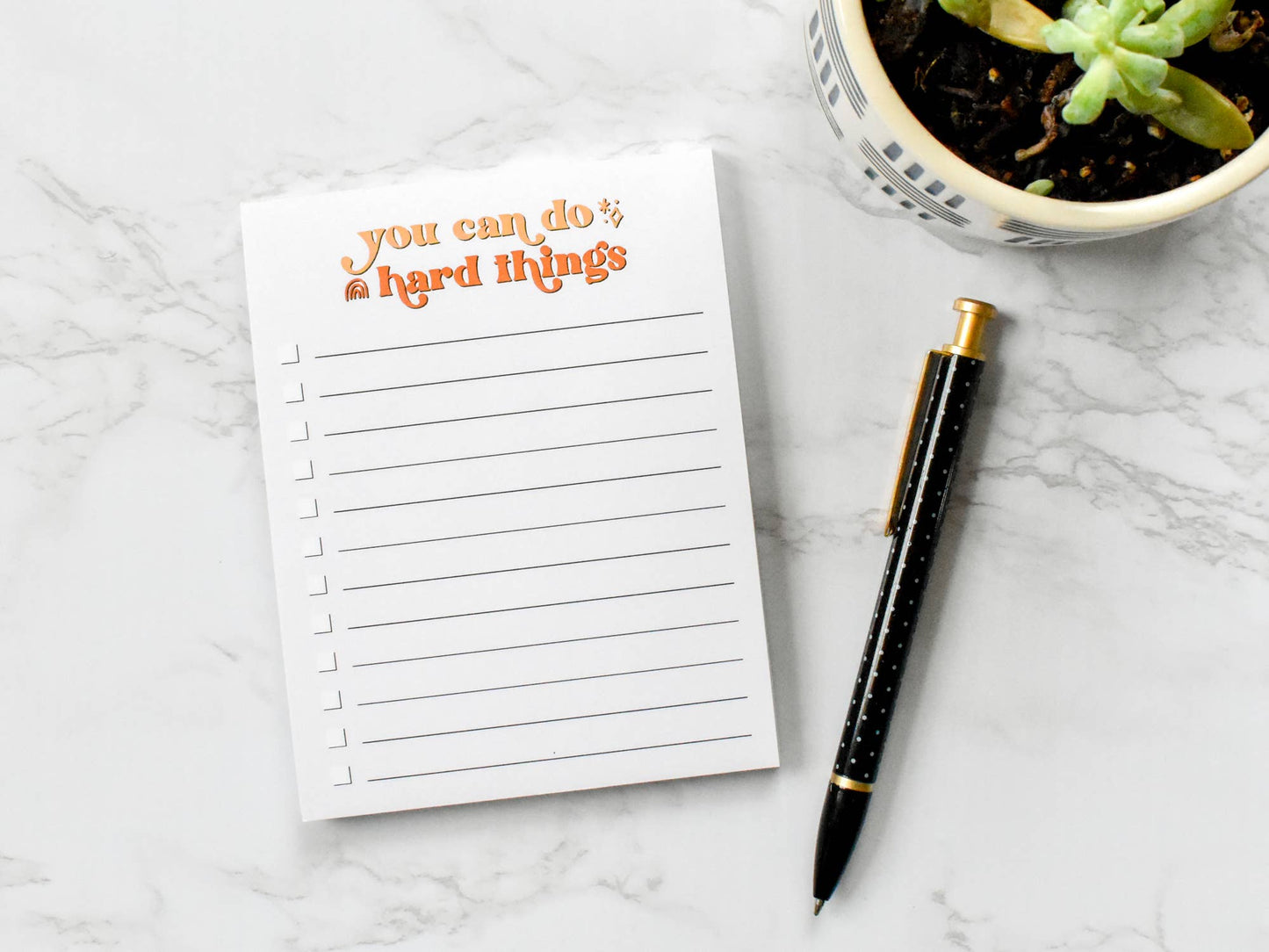 You Can Do Hard Things Notepad