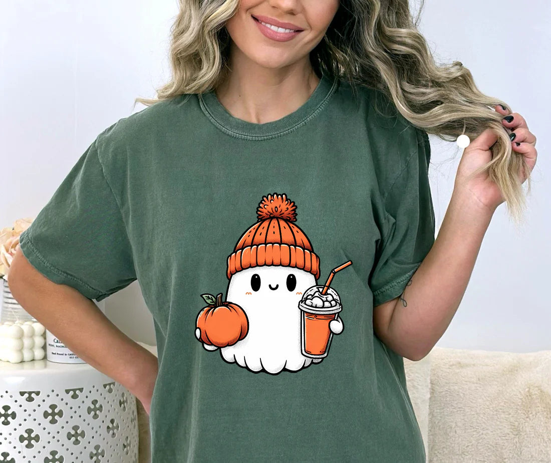 Pumpkin Ghost Comfort Colors Tee