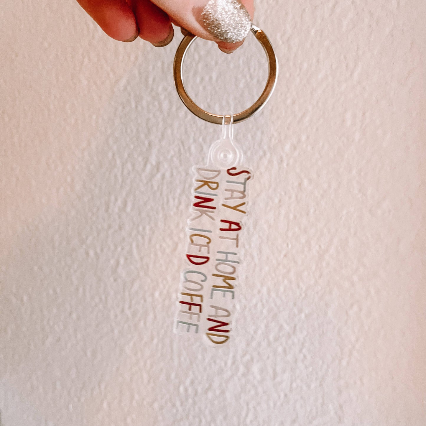 Iced Coffee Clear Acrylic Key Chain