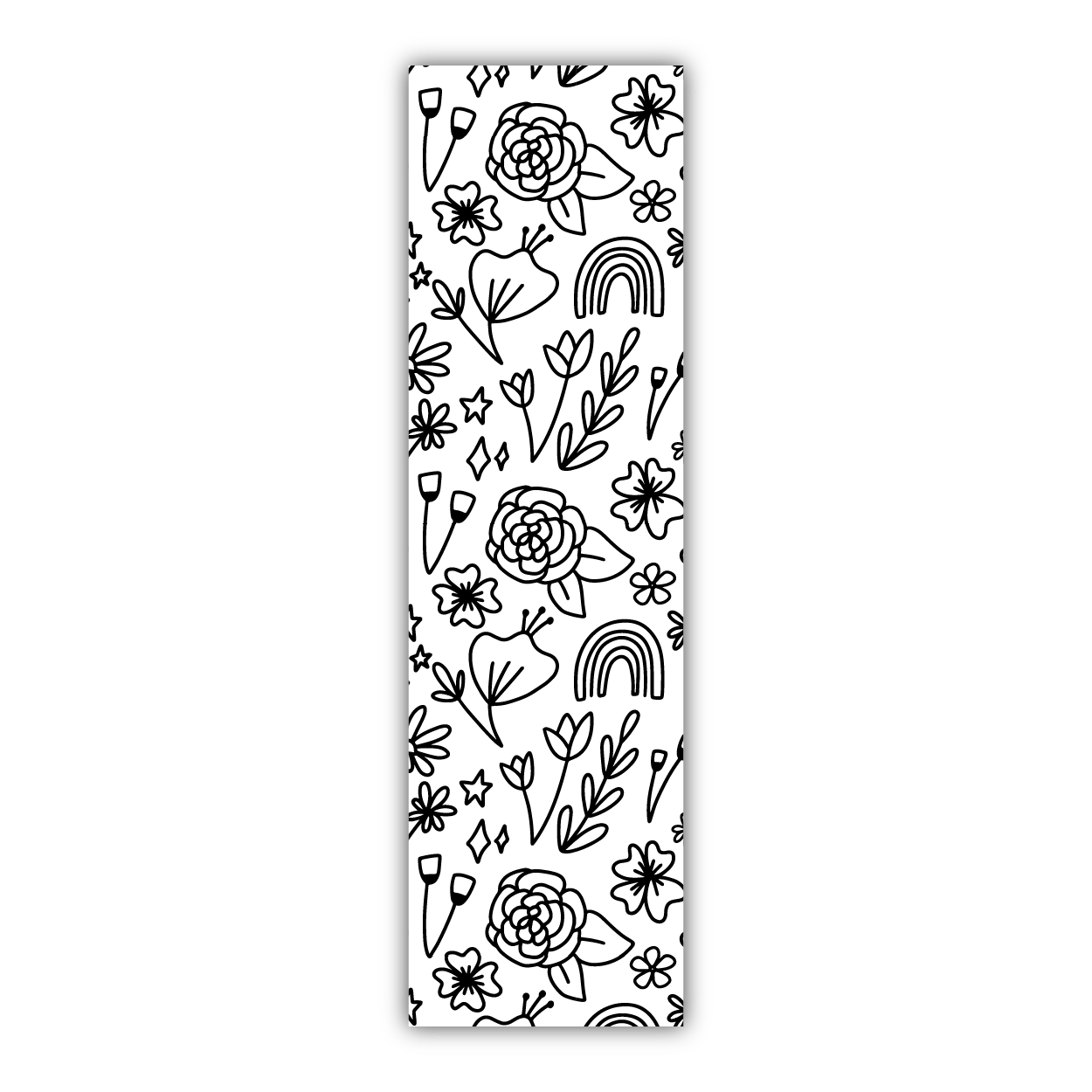 Color-It-In Florals Bookmark