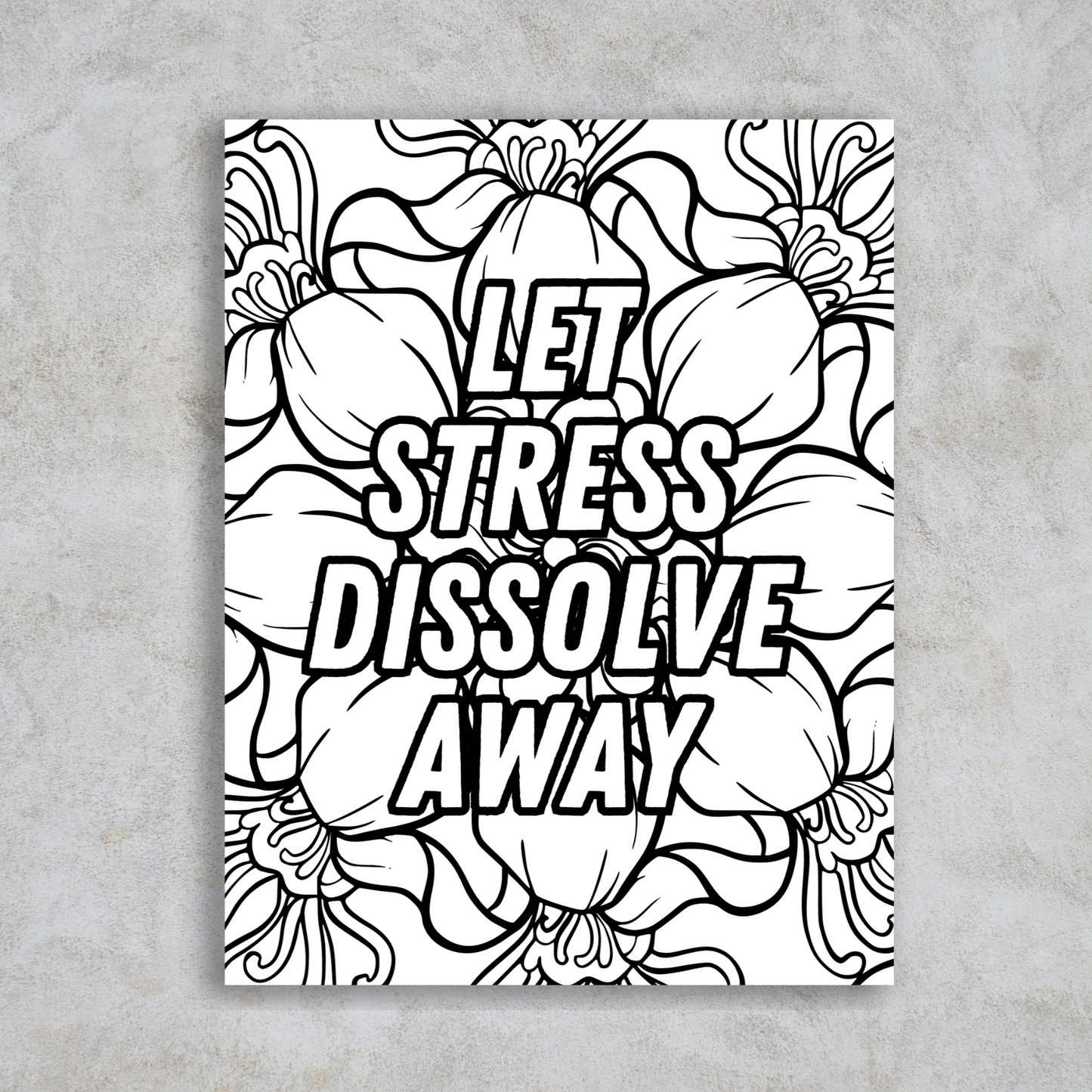 Let Stress Dissolve Away Coloring Page