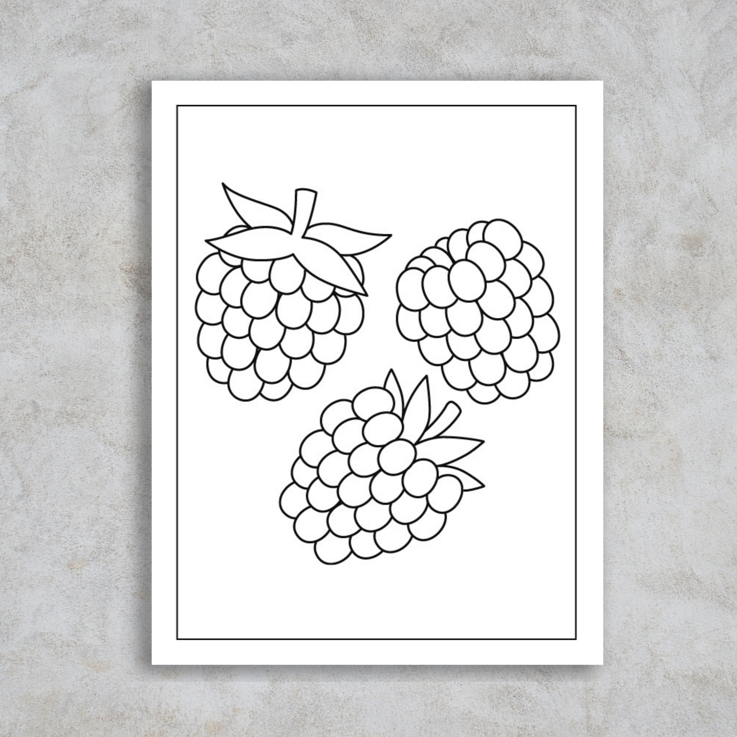 Black Berries coloring page