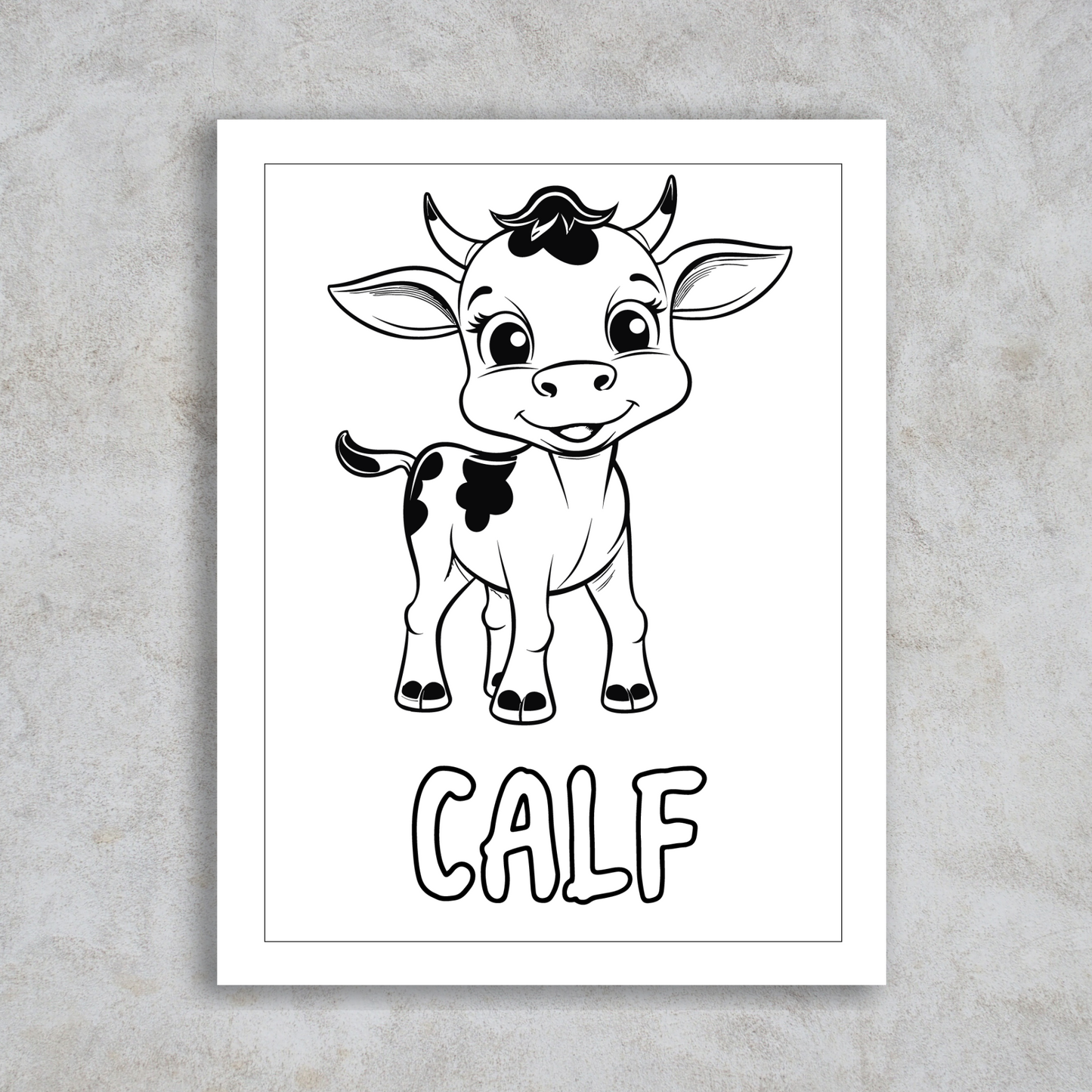 Calf Coloring Page