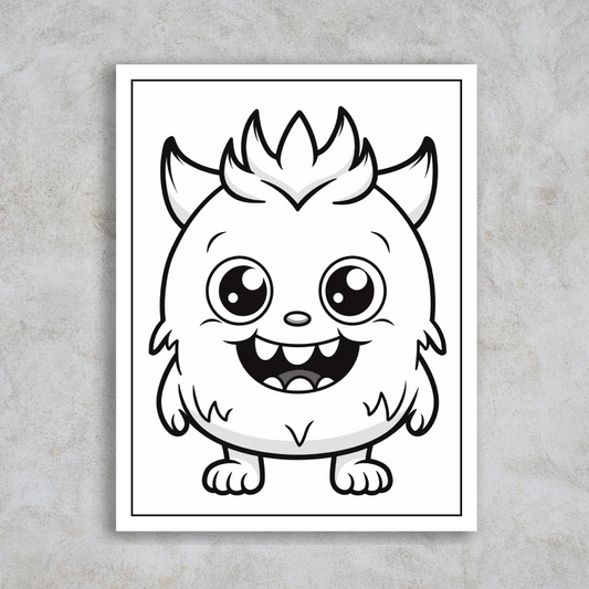 Cute Monster 01 Coloring Page