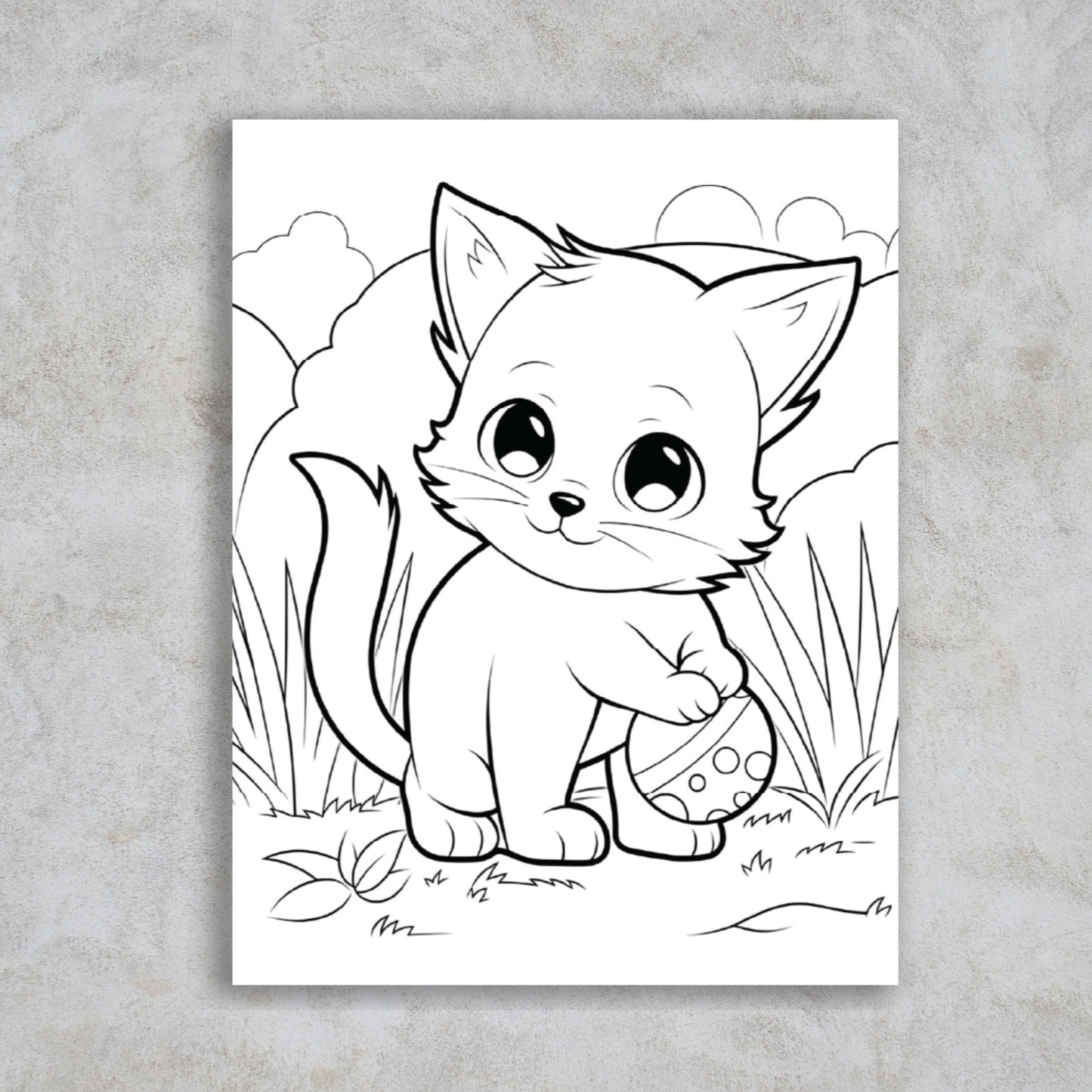 Cat 01 Coloring Page