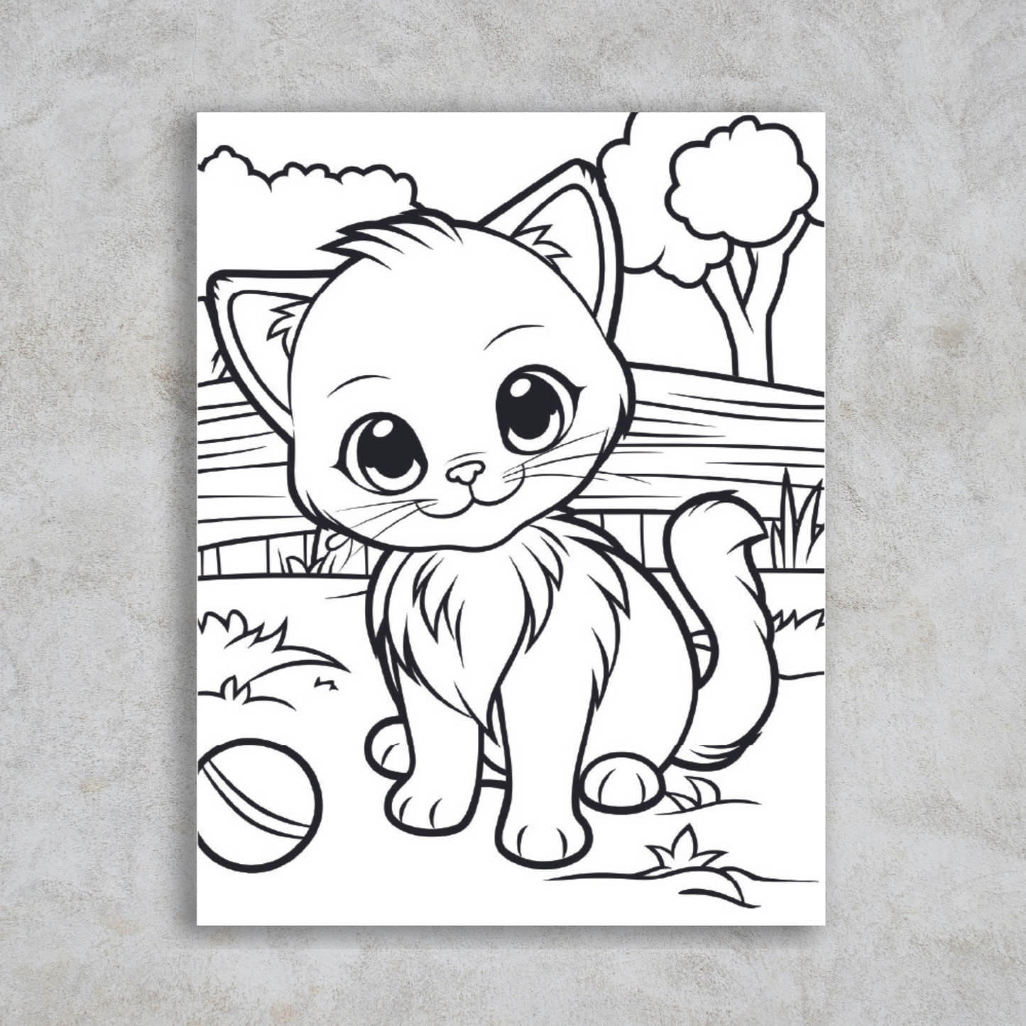 Cat 02 Coloring page