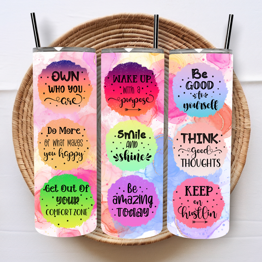 Daily Affirmations 20 oz Tumbler PNG File