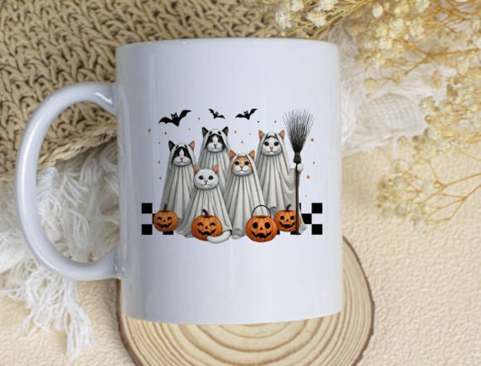 Ghost Cats Ceramic Coffee Mug