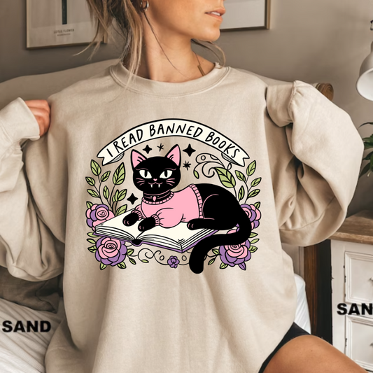 I read banned books Black Cat PNG file