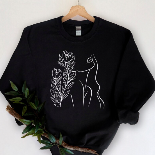 Floral Woman Crewneck