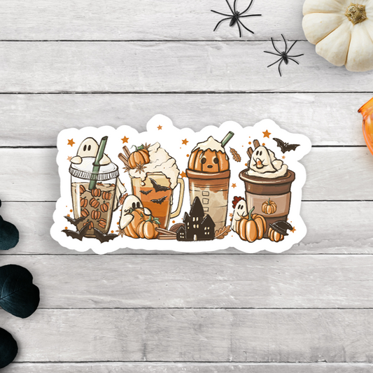 Boo Fall Latte Vinyl Sticker