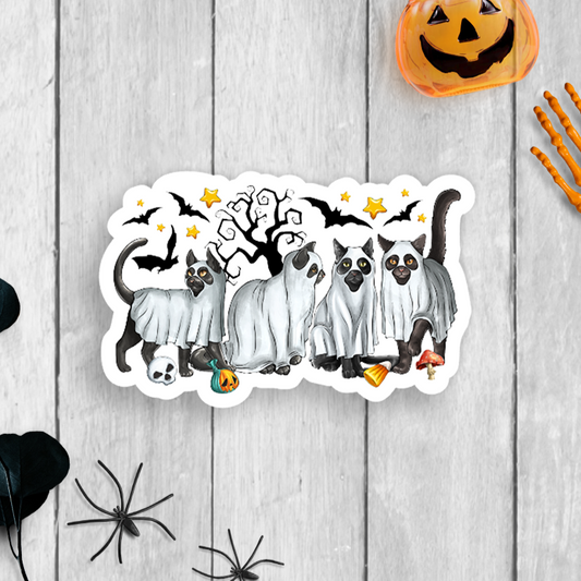 Spooky Cats Vinyl Sticker