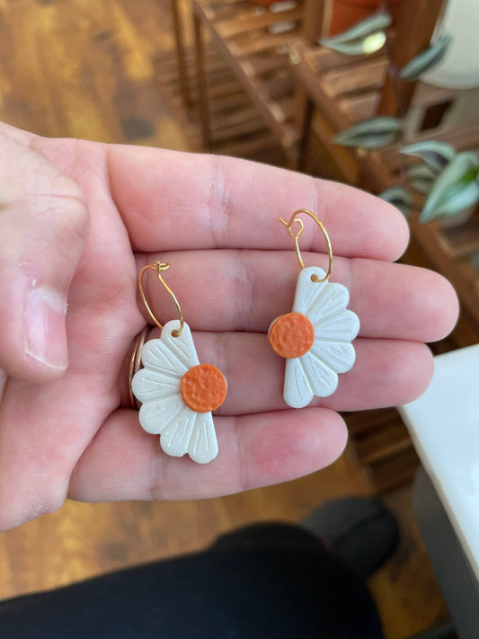 Cute Little Half Flower Drop Earrings