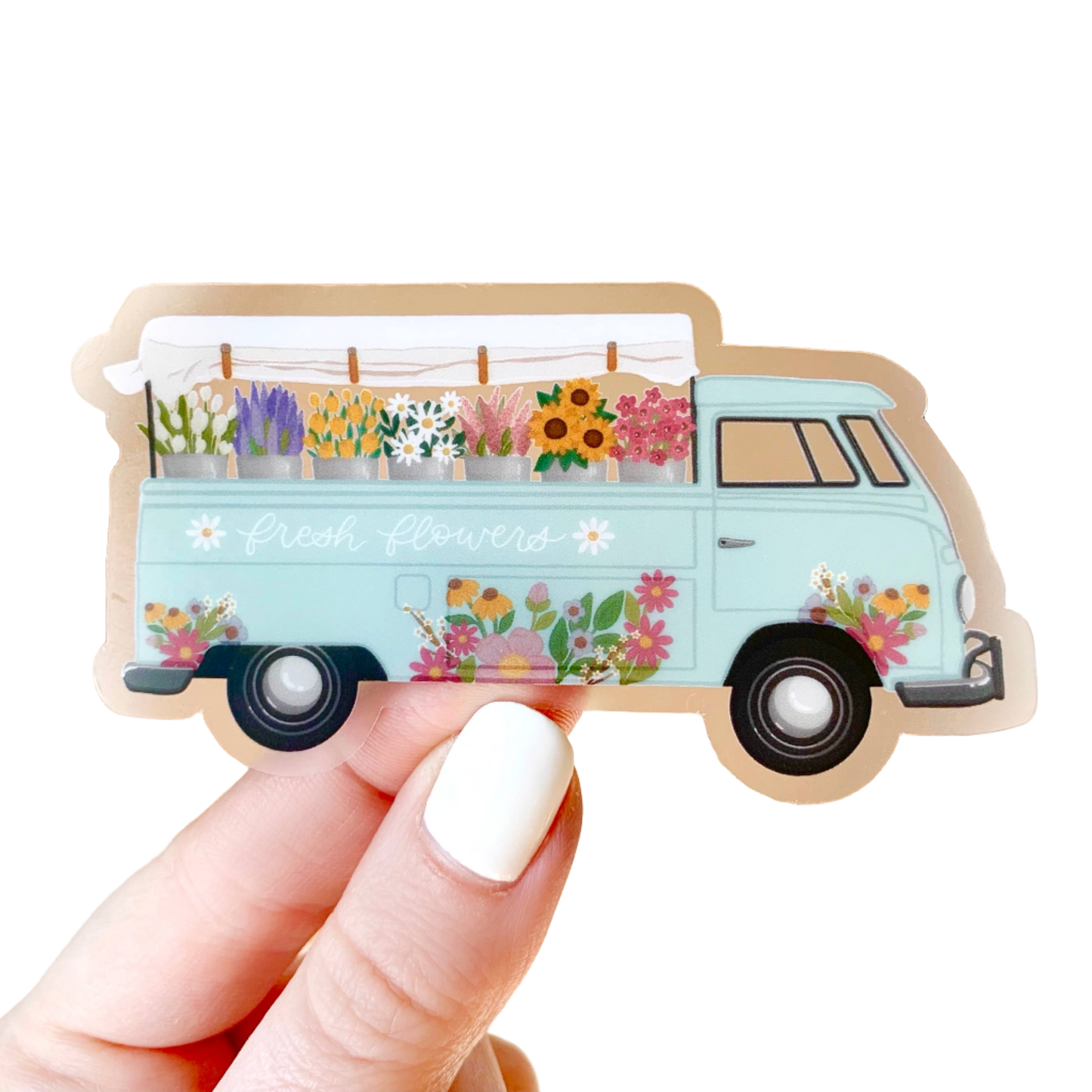 Flower Truck Sticker