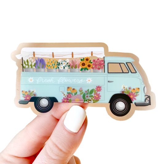 Flower Truck Sticker