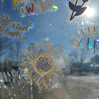 Sunflower Vinyl Suncatcher Decals