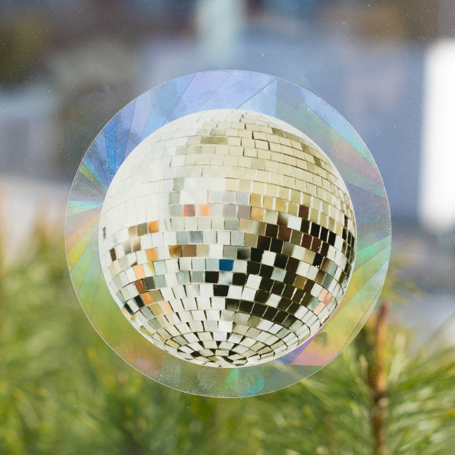 Disco Ball Sun Catcher Window Decal, 5x5 in.