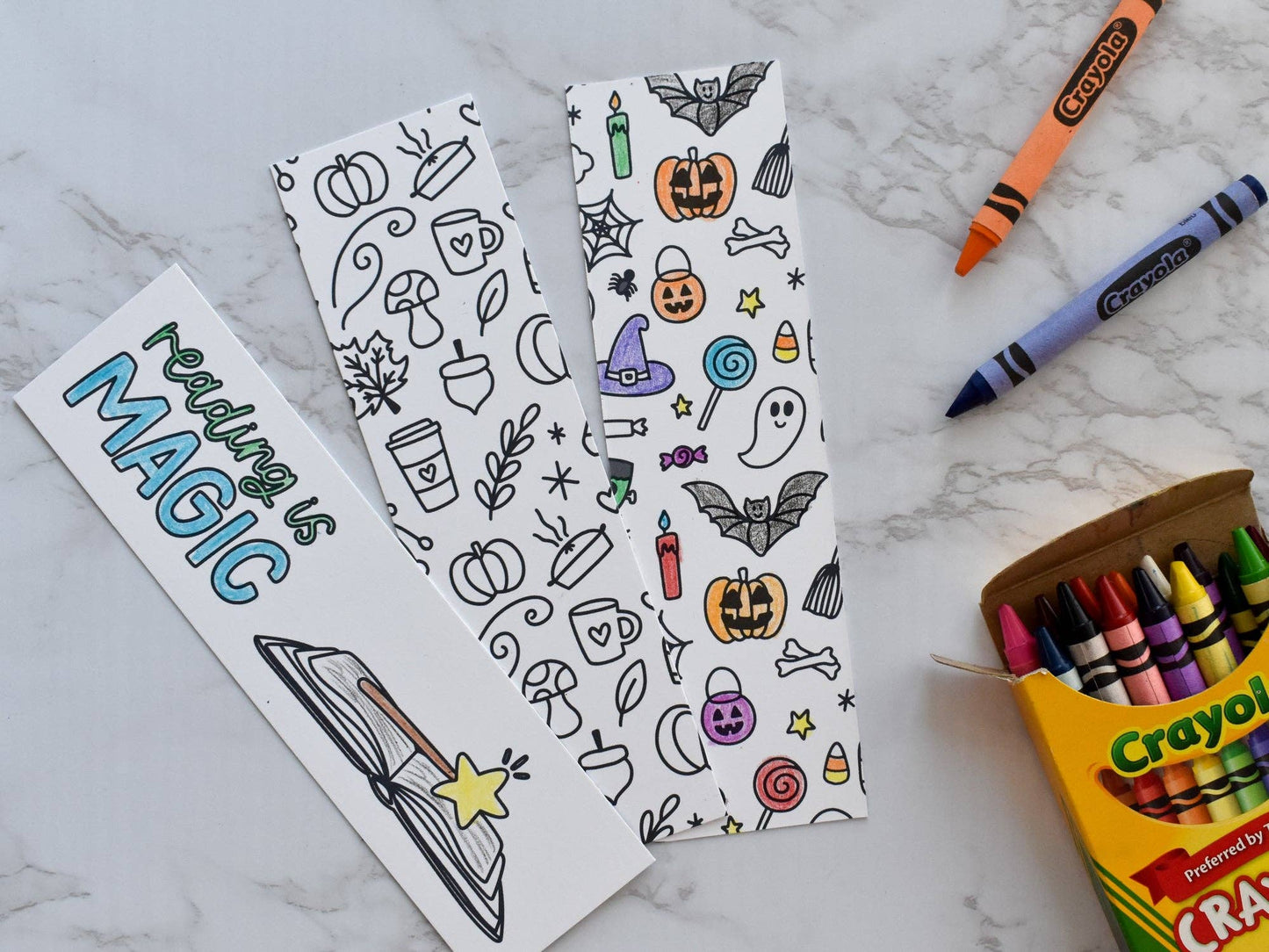 Color-It-In Halloween Bookmark