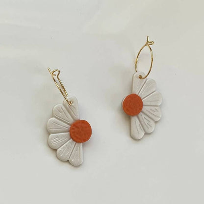 Cute Little Half Flower Drop Earrings