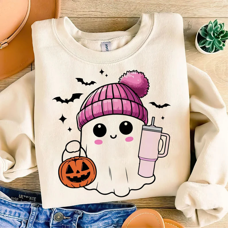 Cute Ghostie Crewneck & Tee