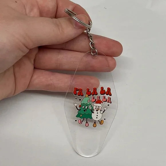 Fa La La La Christmas Keychain