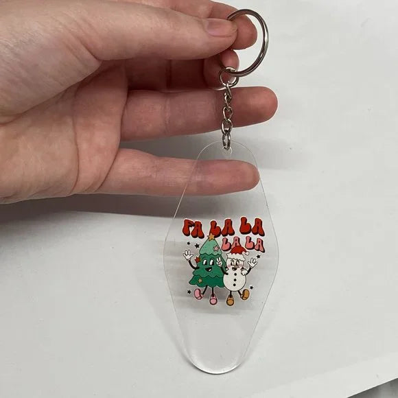 Fa La La La Christmas Keychain