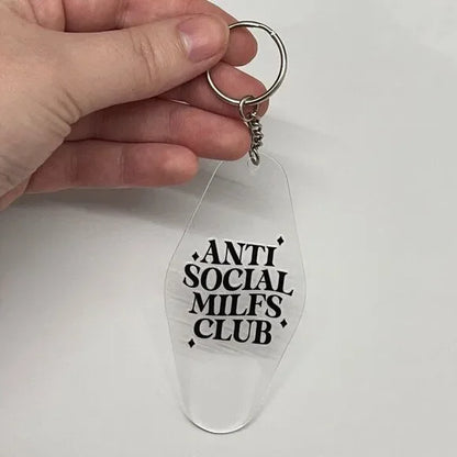 Anti Social Milfs Club Keychain