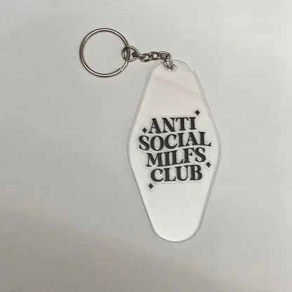 Anti Social Milfs Club Keychain